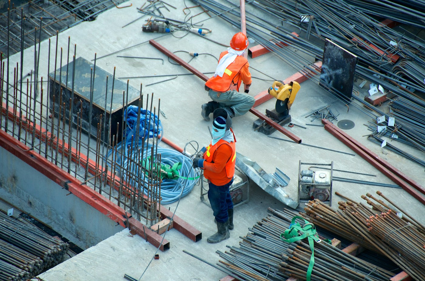 Professionals coordinating a construction project